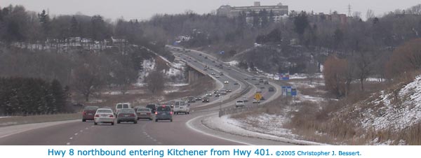 Hwy 8 northbound at Kitchener